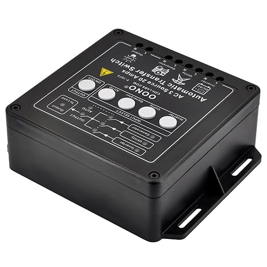 Manual and Automatic Transfer Switch 3 Input 1 Output AC230V 20Amp ATS Auto Transfer Switch. OONO F-1073 (AC230V)