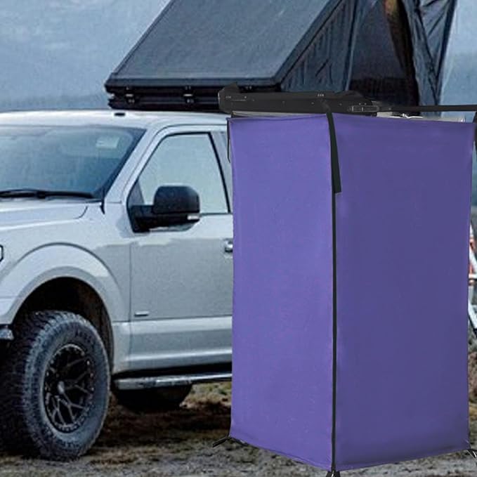 Vehicle Side Shower Tent Privacy Shelter Outdoor Changing Room Dressing Restroom for Camping Beach Van 39.37x39.37x70.87inch- Deep Blue