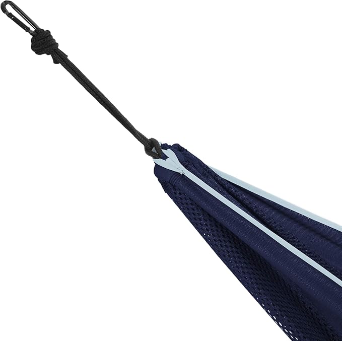 Vivere C9MESH-42 Hammock with Stand Navy and Turquoise
