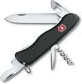 Victorinox Picknicker Swiss Army Knife 11 Function Swiss Made Pocket Knife with Large Blade Corkscrew and Bottle Opener - Black