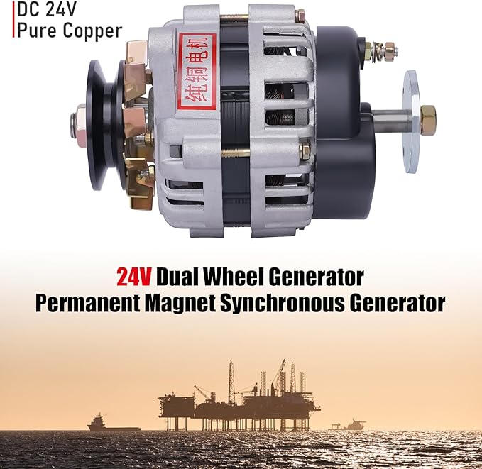 2000W Permanent Magnet Generator DC Brushless Double Wheel Generator Agriculture (24V/ Double Wheel)