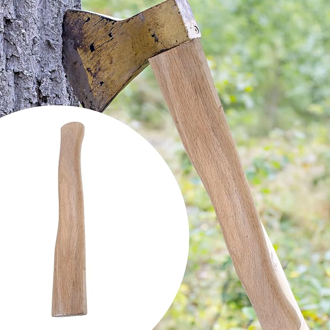 GANAZONO 1set Wooden Hatchet Handle Replacement Beech for Woodworking Carpentry and Outdoor Use Smooth for Comfortable Grip