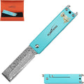 ALBATROSS Blue Damascus Cute Dog Pattern Pocket Knife - Stocking Stuffer for Men 3.5 Titanium Alloy Box Cutter - EDC Keychain Gadgets with Bottle Opener Mothers Day Fathers Day Gift for Dog Lovers