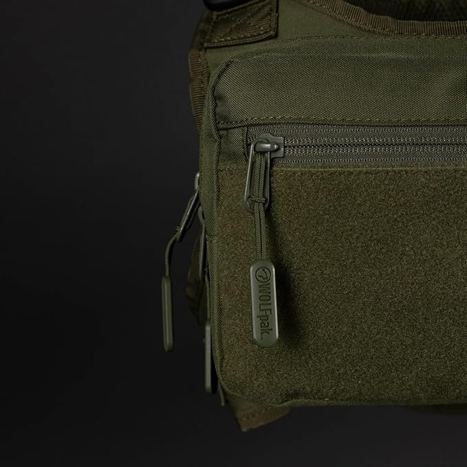 WOLFpak Utility Chest Pack w/CCW Holster |Tactical Waterproof 900D EDC Front Mount Vest Bag Adjustable Concealed Carry Chest Rig for Men &amp Women (OD Green)