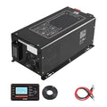 VEVOR Pure Sine Wave Inverter Charger 3000W DC 12V to AC 120V Power Inverter with LCD Display Remote Control Low Frequency for RV Camper Home Compatible with 12V LiFePO4 and Lithium Batteries
