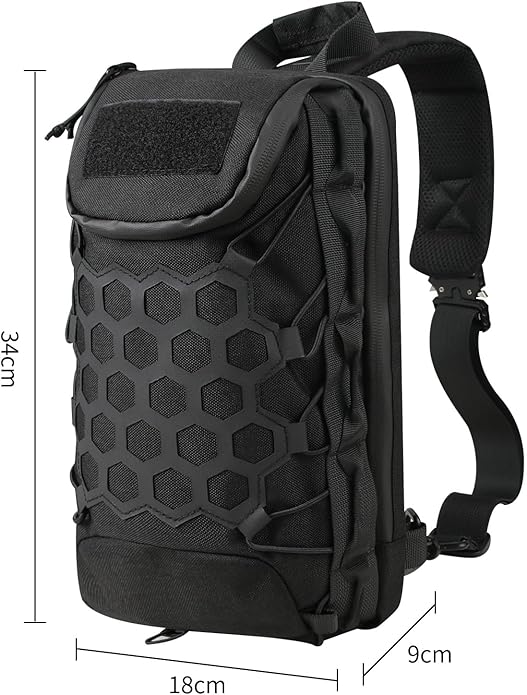 Tactical Crossbody Bag Men'S Chest Bag Lightweight Waterproof Riding Sports Leisure Shoulder Bag