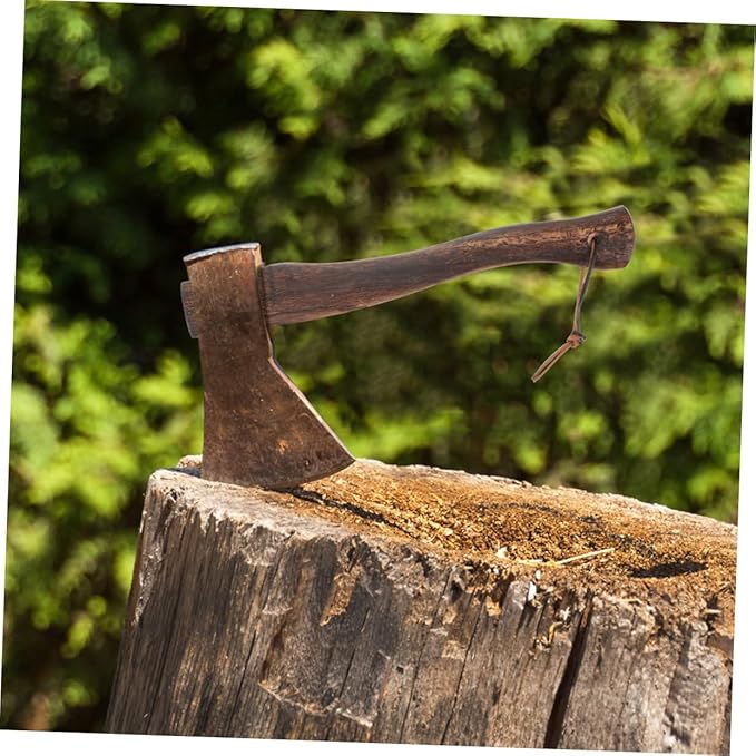 Holibanna Mini Axe Handle 2Pcs Ergonomic Wooden Grip for Hatchets Sturdy Solid Wood Replacement Handles for Camping and Outdoor Wood Splitting