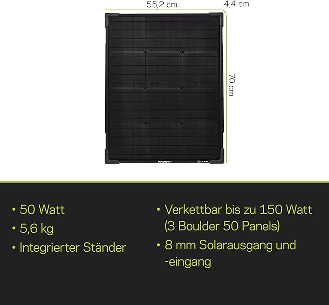 Goal Zero Boulder 50 Watt Monocrystalline Solar Panel