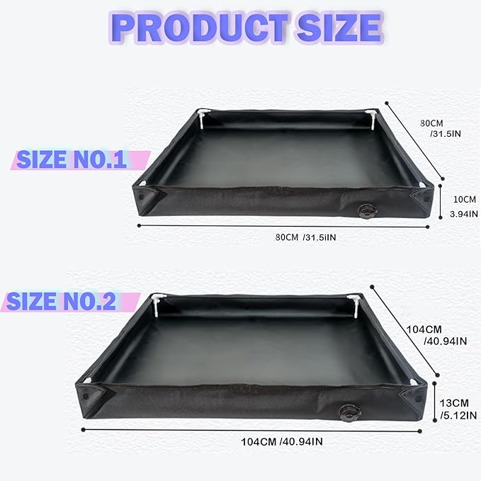 Portable Shower Pan Foldable Outdoor Shower Floor with Drain &amp Storage Bag RV Shower Pan Camping Shower Base for Outdoor Indoor Camping Beach Pet Bath
