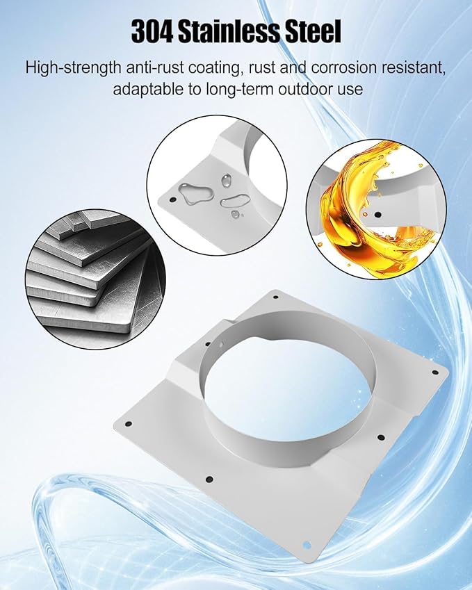 1 Pcs 8 Inch Container Roof Vent Adapter for Whirlybird Turbine Multifunctional Roof Ventilation System Adapter Compatible with Conex Container Vent and Solar Roof Fan