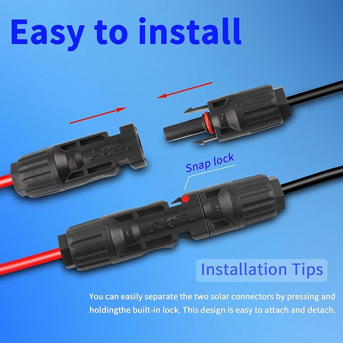 Solar Cable Entry Gland with 10Ft 10AWG Solar Extension CableThrough RV Roof Solar Entry Housing mc4 for Waterproof Solar Junction Box on RvBoatCamperVan