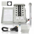 EGS107501G2KIT 30A 10-Circuit Generator Transfer Switch Kit 120/240V Backup Power7500W Includes Inlet Box &amp 10ft L14-30 Cord Built-in Watt Meters Backfeed Protection
