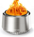 East Oak Fuoco Smokeless Fire Pit 21'' for Patio and Outdoor Stainless Steel Firepit Wood Burning Fireplace with Carrying Bag Portable Outdoor Fire Pit with Stand &amp Removable Ash Pan for Outside