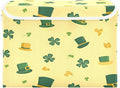 St. Patrick's Pattern Fabric Storage Bins with Lids and HandleFoldable Storage Bins with LidsCloset Organizers for Clothes Storage Room Organization Office Storage Chest Organizer
