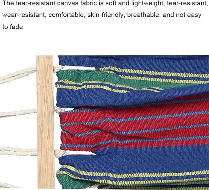 Portable Hammock Portable Hammock Solid Wood Sticks Outdoor Canvas Hammocks Hanging Chair for Backpacking Beach