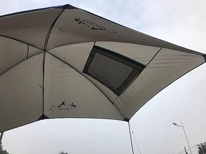 SHINsuke Car Tailgate Tent Awning Pickup Truck Camping Sun Shelter Waterproof Rainfly SUV Minivan Canopy Hatchback Camper Trailer Rooftop