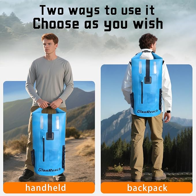 Waterproof Backpack 35L Dry Bag for kayaking Hiking Travel CampingFishing &amp Paddle Boarding with 2L dry bag for Men &ampWomen