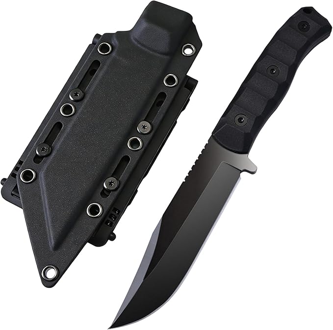 SK2 EDC Fixed Blade Knife with SheathTanto Blade Nylon Fiberglass Handle Tactical Knife Full Tang Survival Knives for Outdoor Camping Hunting Fishing Hiking