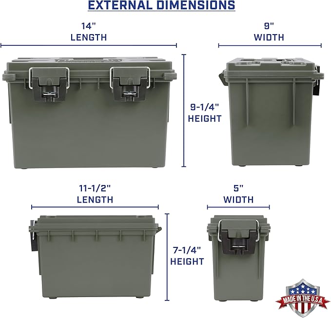 Sheffield 12713 Storage Bins With Lids 2-Pack Stackable Storage Bins Made in USA Lockable and Water-Resistant Containers with Lids Plastic Containers for Home Classroom and Dorm
