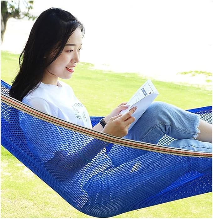 Portable Hammock Portable Swing Bed Camping Hammock Lightweight Single Mesh Hammocks for Outdoor Beach Garden Backyard for Backpacking Beach