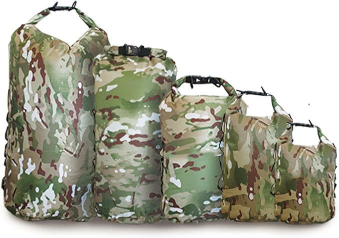 Camouflage Waterproof Dry Bag Portable Waterproof Bag Waterproof Storage Bag Rafting Bag Floating Dry Backpack for Kayaking Rafting Boating Swimming Fishing Hiking (10L)
