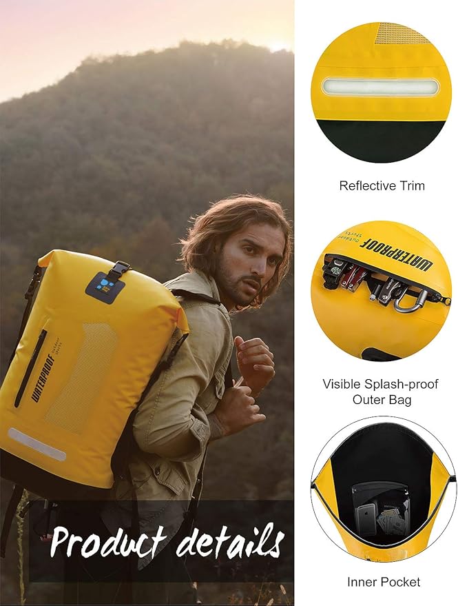 IDRYBAG Waterproof Backpack for Men 20L/30L/40L Floating Dry Bag Kayak Dry Backpack Hiking