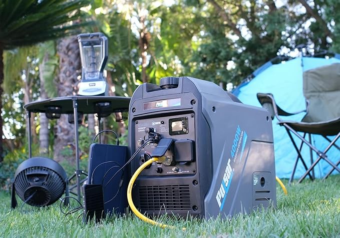 Pulsar Products GX400BN 4000W Portable Ultra-Quiet Dual Fuel &amp Parallel Capability RV-Ready Handle &amp Wheels with CO