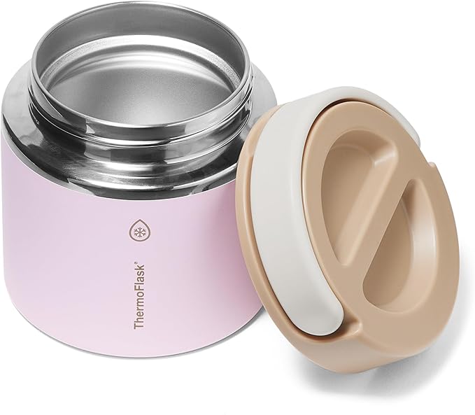 ThermoFlask 20 oz Double Wall Insulated Food Jar Blush Sandstone
