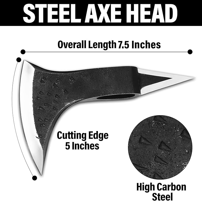 Carbon Steel Bearded Camping Viking Axe Head/Hatchet Head CSH-15 (CSH-16)