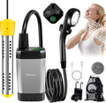 Portable Shower With HeaterPortable Shower For Camping With 2000W Auto-Off Heater4 Spray ModesLasting 140 minsLED DisplayPortable Shower PumpOutdoor Shower For CampingHikingTravelCarPet