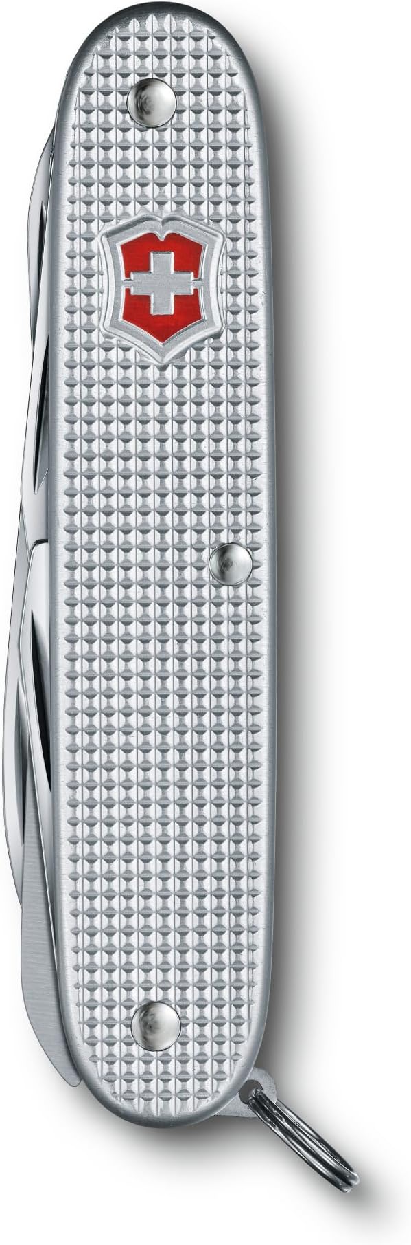 Victorinox Farmer X Alox Swiss Army Knife 10 Function Swiss Made Pocket Knife with Large Blade Wood Saw Bottle Opener and Reamer - Silver