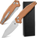 FF20 Folding Pocket KnifeVG10 Steel Blade G10 Handle EDC Tool Knife for Outdoor Camping Hunting Fishing Working(Brown)