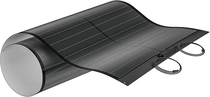 BougeRV Yuma 200W CIGS Thin-Film Flexible Solar Panel The Most Flexible Anti-Shading Solar Panel with Pre-Punched Holes for Easy Installation