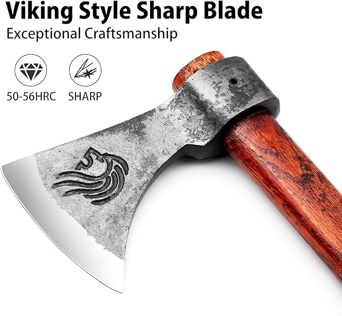 NEDFOSS Vikings Throwing Axes 16 inches Throwing Axe Set with 1065 High Carbon Steel &amp Wooden Handle. Perfect for Axe Throwing Game Recreation Competition &amp Great Gift for Men