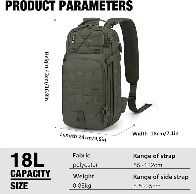 Mardingtop Small Tactical BackpackMolle Military Rucksack Daypack for Backpacking Camping Hiking Traveling18L Backpack