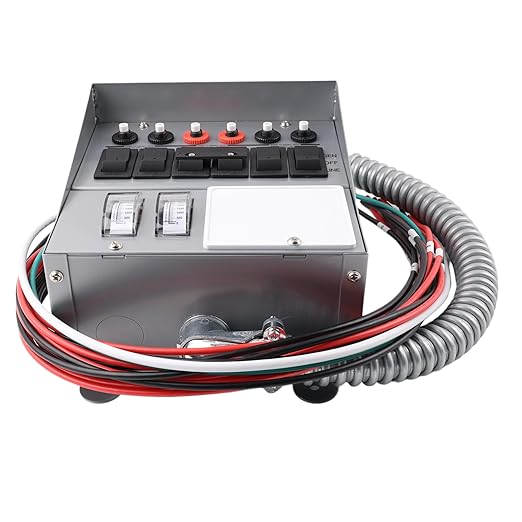 31406CWK 30 Amp 6-Circuit Pro/Tran Transfer Switch Kit Fit for for Generators (7500 Watts) Steel Plug-in Blade Terminal Gray