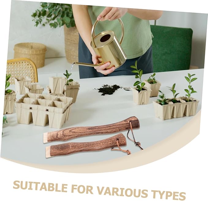 2pcs Short Wood Axe Handle Curved for Hatchet Replacement Heavy Duty Splitting Handle Solid Wood Construction Comfort Grip Fits