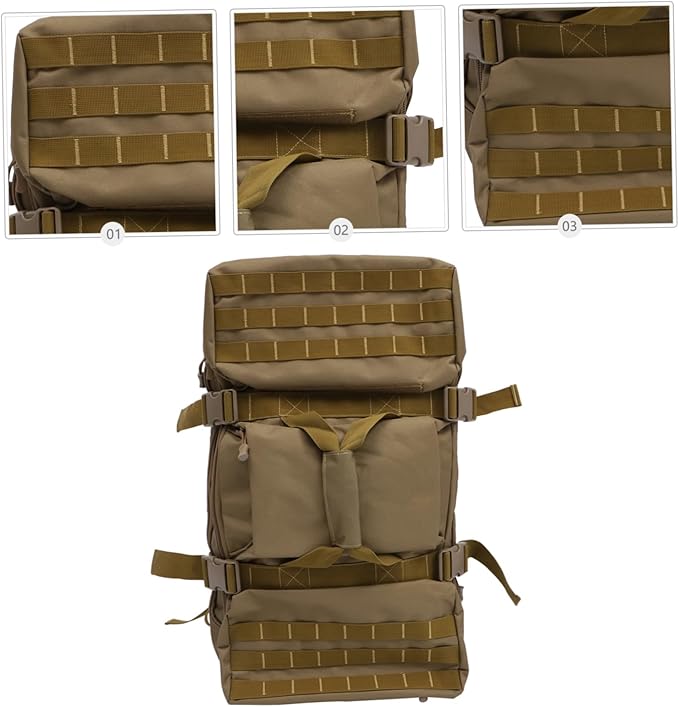 ABOOFAN Expandable Travel Backpack Knapsack Hiking Bag Fashion Military Bag Detachable Shoulder Strap for School Outdoor Adventure