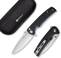 SENCUT Sachse Pocket Folding Knife for EDC Black G10 Handle Satin 9Cr18MoV Blade Foldable Small Knife with Clip Button Lock Everyday Carry Knives for Men Women Indoor Outdoor Gift S21007-5