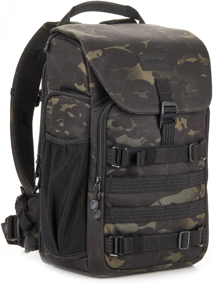 Tenba Axis v2 18L LT Camera Backpack for DSLR and Mirrorless cameras and lenses plus a 14-inch laptop – MultiCam Black (637-767)