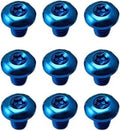 9PCS Titanium T10 Torx Screws with M3.5 Thread Fit for Pocket Knife Handle and Scales Handle DIY Replacement Accessory(Blue)