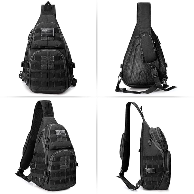 G4Free Outdoor Tactical Bag Backpack Military Sport Bag Pack Sling Shoulder Backpack and Tactical EDC Sling Backpack Military Rover Shoulder Sling Bag Pack Molle Assault Range Bag