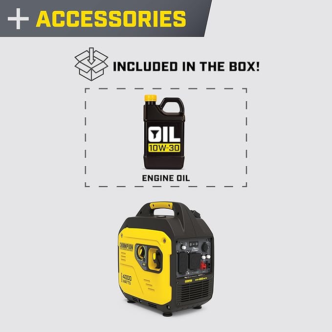 Champion Power Equipment 4000-Watt RV Ready Portable Inverter Generator with Quiet Technology and 3 Year Warranty