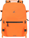 Breakwater Supply™ River Ute Waterproof IP68 Utility Backpack Floating TPU Submersible Dry Bag with Padded Hip Belt and Airtight Zippers | 20L (River Ute 20L Safety Orange)