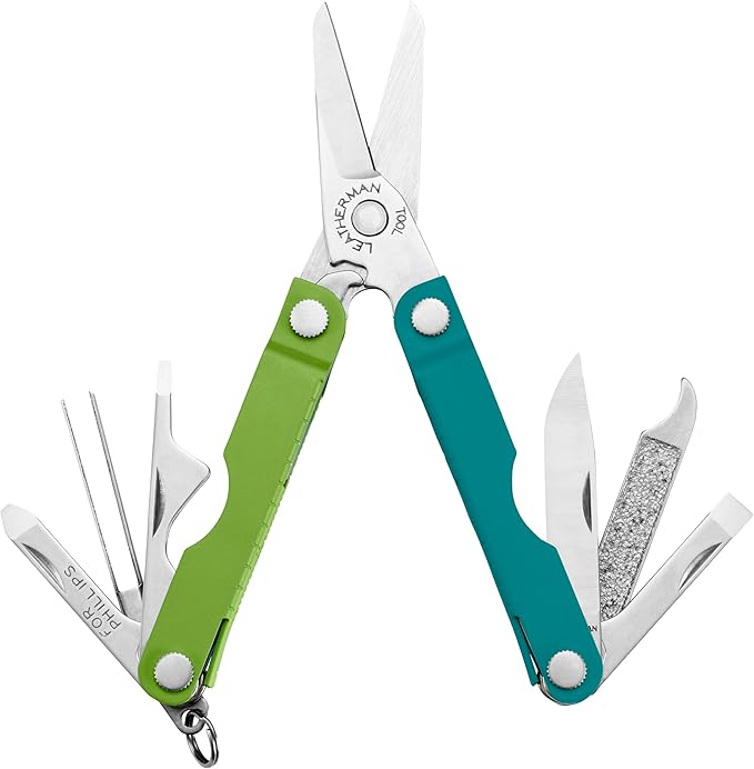 LEATHERMAN Micra Keychain Multi-tool with Grooming Tools Mini Pocketknife for Everyday Carry (EDC) Hobbies &amp Outdoors Built in the USA Teal Twist