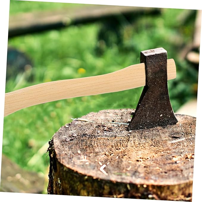 balacoo 5sets Wooden Axe Handle Replacement Hatchet Grip Ergonomic Design for Firewood Cutting Includes for