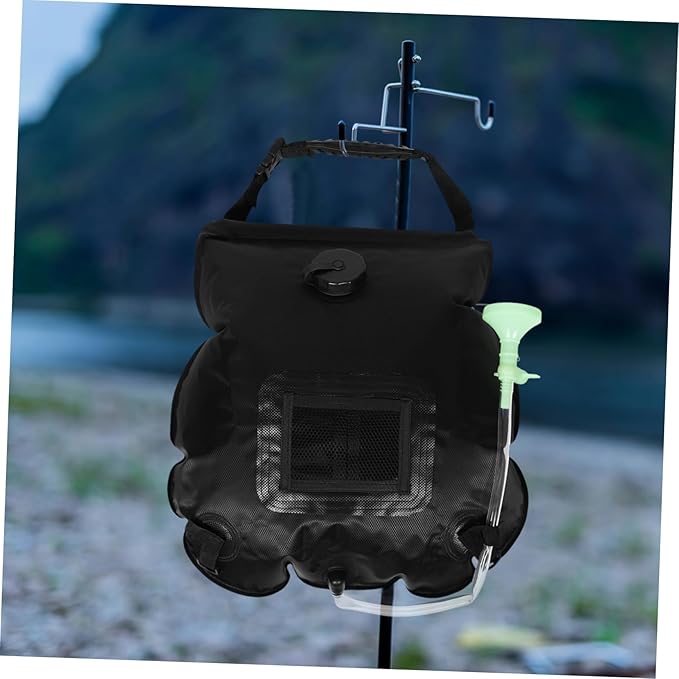 LIOOBO Portable Solar Shower Bag 20l Camping Shower Removable Hose On/Off for Outdoor Activities Beach Hiking