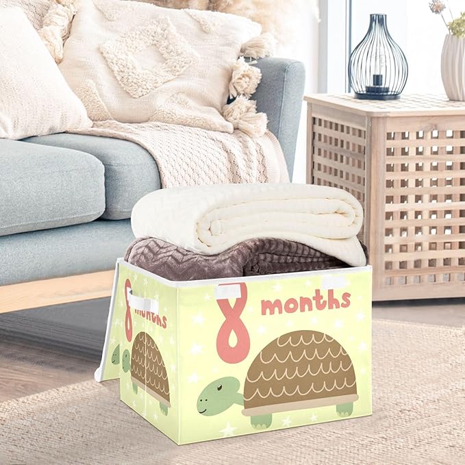 8_months Storage Boxes with Lids Stackable Closet Organizers Bins with Lids for Clothes for School Supply Office Basket