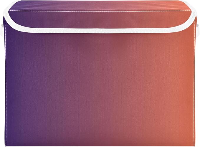 Purple Brown Gradient Storage Container with Lid Collapsible Bedroom Storage Clothes Storage Containers for Home