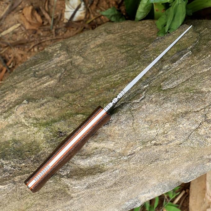Fixed Blade Fishing Knife - Ideal Outdoor Knife 14C28N Steel - Camping - Hand Tools (A)